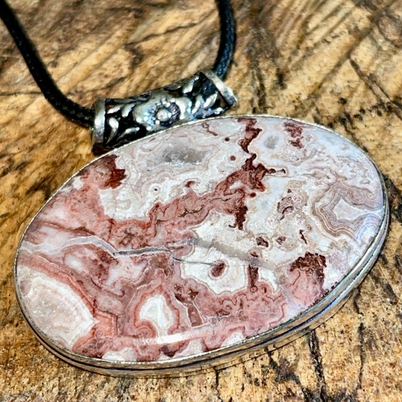 Laguna Crazy Lace Agate Pendant 2” - Picture 3 of 6